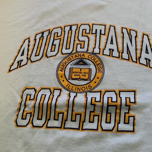 Men’s/Unisex XL Augustana College T-Shirt, Short-Sleeved in White, Blue & Gold - Picture 2 of 5
